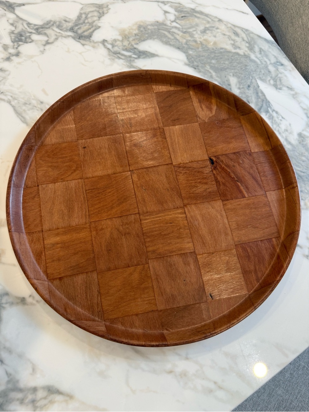MCM 1970s wooden drinks tray